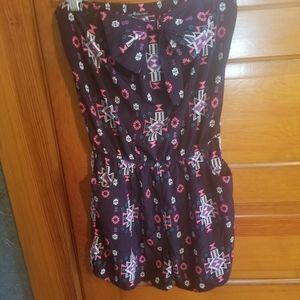 Mm Mm Mm Romper.  Black strapless romper.  Size L